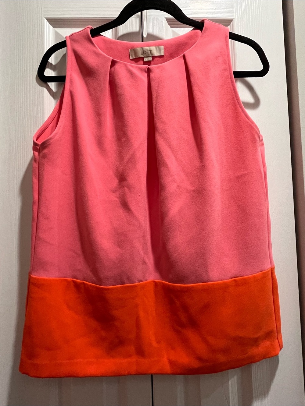 Loft Sleeveless Shell - Pink & Orange